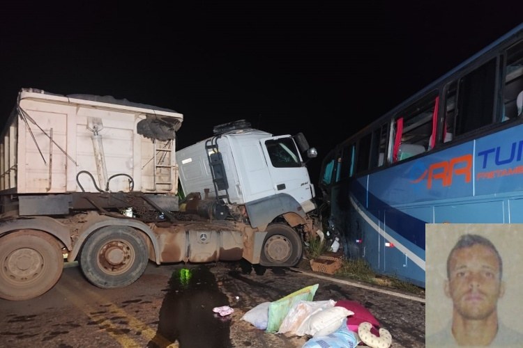 Tragédia: batida entre ônibus de viagem e carreta deixa 17 feridos e um morto na BR-356